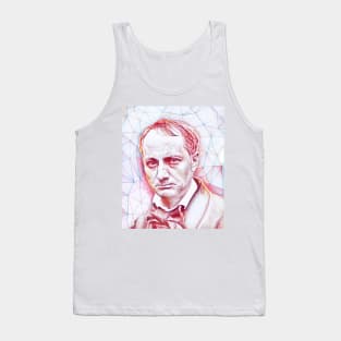 Charles Baudelaire Portrait | Charles Baudelaire Artwork | Line art Tank Top